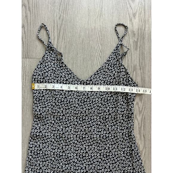 REFORMATION Marlowe Ditsy Floral Print Black & White Mini Dress Slip Dress - Picture 7 of 8